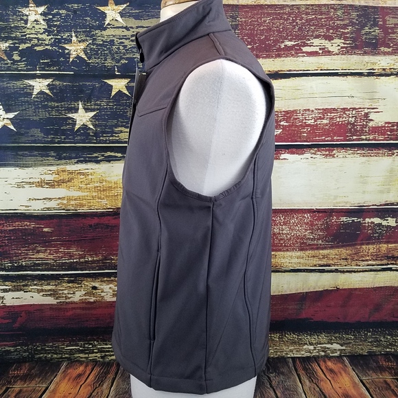 WYOMING TRADERS MENS MORGAN SOFT-SHELL VEST - CHARCOAL - Picture 4 of 6